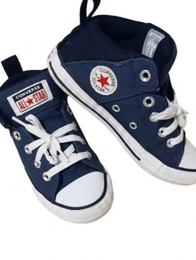 Converse Chuck Taylor Kids Navy & White High Top Sneakers Sz 13 Like New
